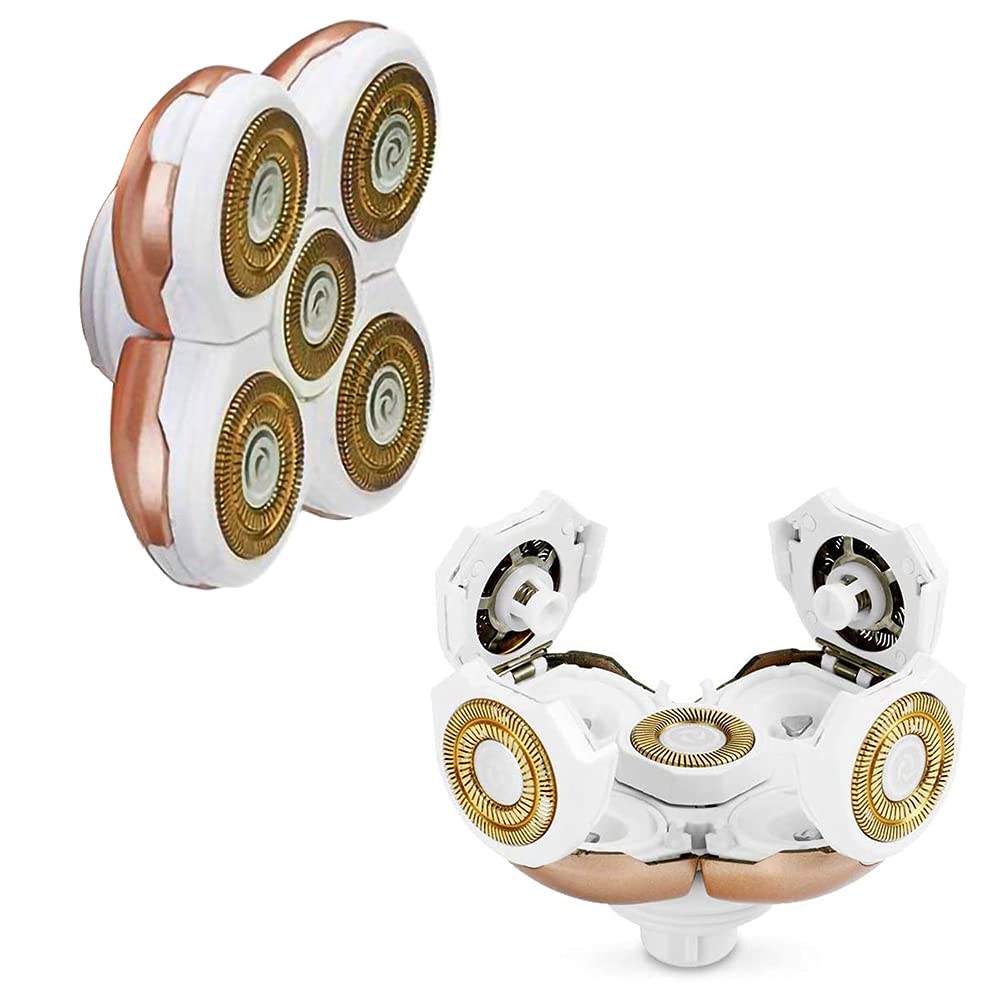 EwaCCen rose gold replacement heads for legs deliver a closer shave on hard to reach areas