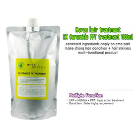 Ex Ceramide PPT Treatment 1000ml pour showcases precise application and quick absorption