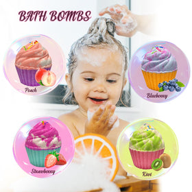 Excalla Strawberry scent creates a sweet dream while kids soak.