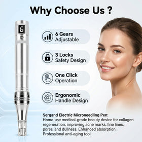 Exfyery Derma Roller with adjustable levels for customizable needle intensity.