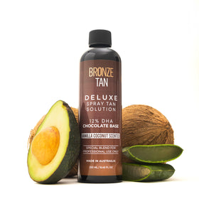Existing Beauty Bronze Tan Dark application swatch shows natural bronze on skin.