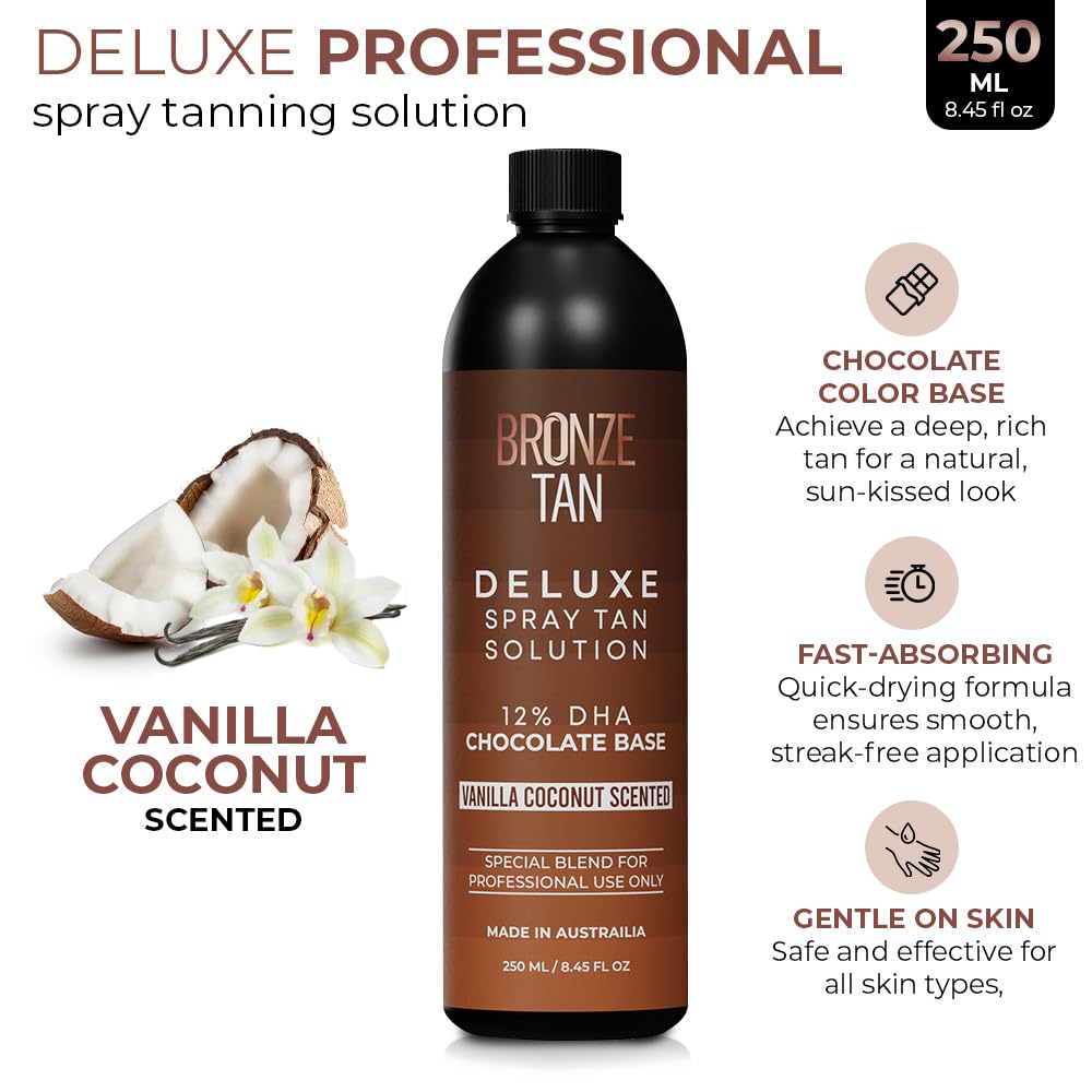 Existing Beauty Bronze Tan Dark spray nozzle close-up for fast-drying, streak-free application.