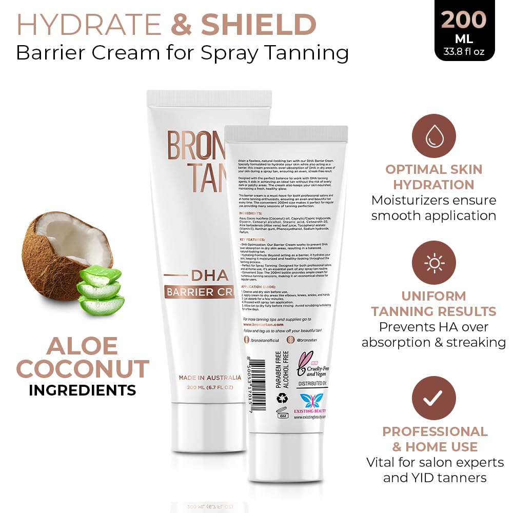 Existing Beauty Bronze Tan Barrier Cream application closeup showing easy glide