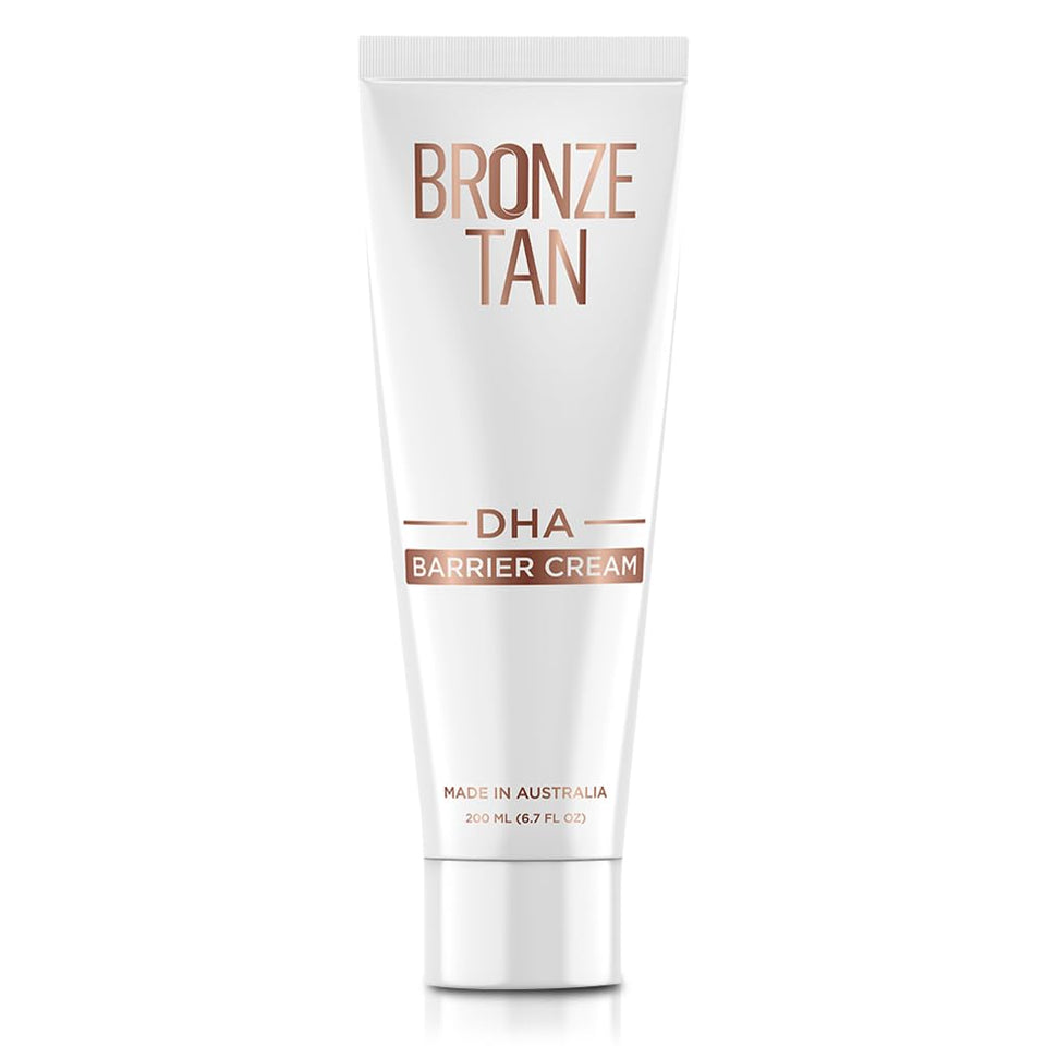 Existing Beauty Bronze Tan Barrier Cream bottle pour for smooth spray tan prep