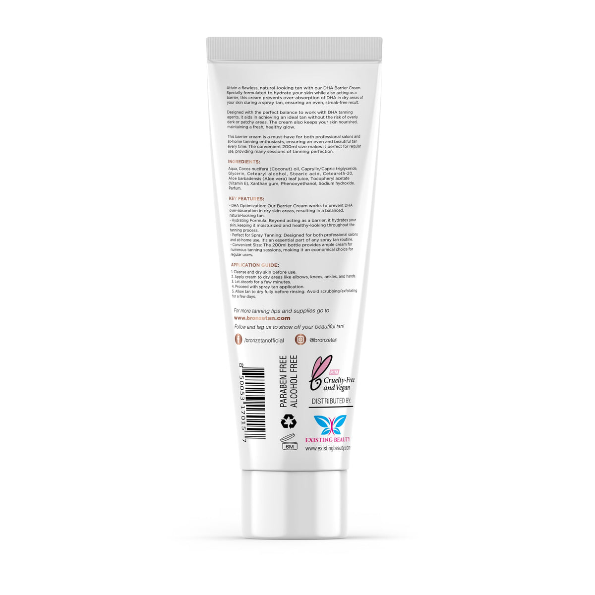 Existing Beauty Bronze Tan Barrier Cream applied on elbows and knees to prevent uneven tans