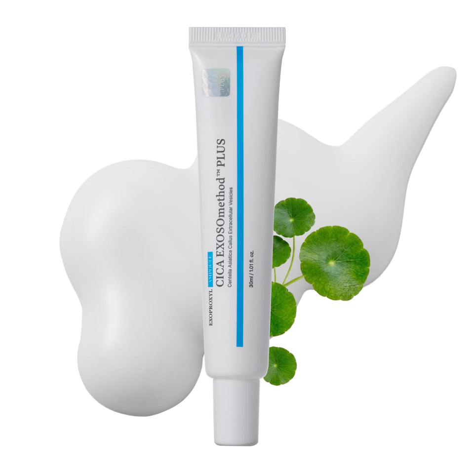 EXOPROXYL CICA Exosome 50 Serum bottle displaying hydration benefits
