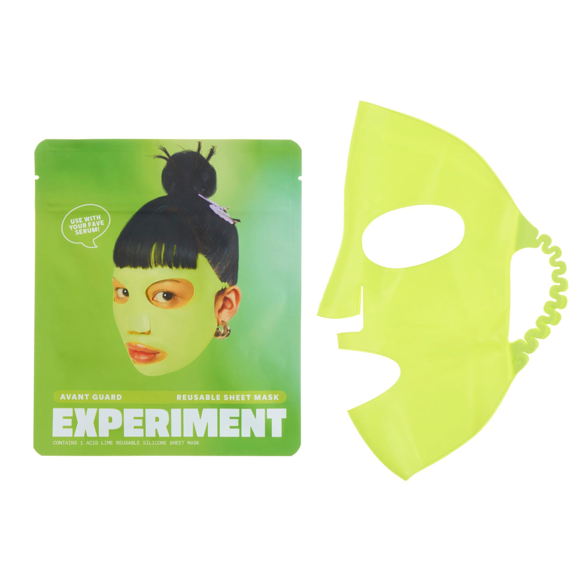 Experiment Avant Guard silicone sheet mask enabling reusable, eco-friendly skincare sessions