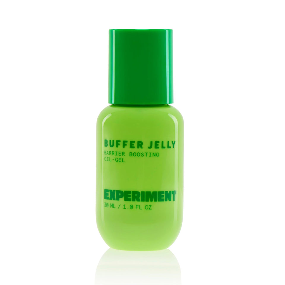 Experiment Buffer Jelly Oil bottle promotes daily deep hydration.