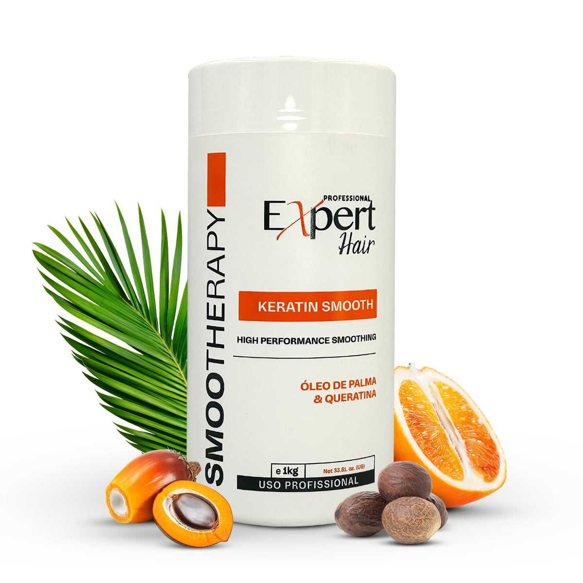 Expert Hair Keratin Smooth Botox bottle ready for home use, offering anti-frizz potential.