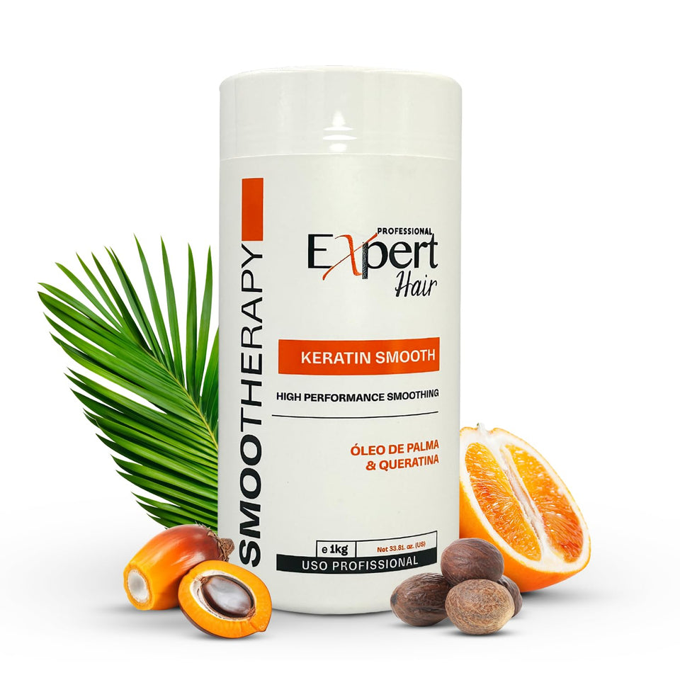Expert Hair Keratin Smooth Botox bottle ready for home use, offering anti-frizz potential.