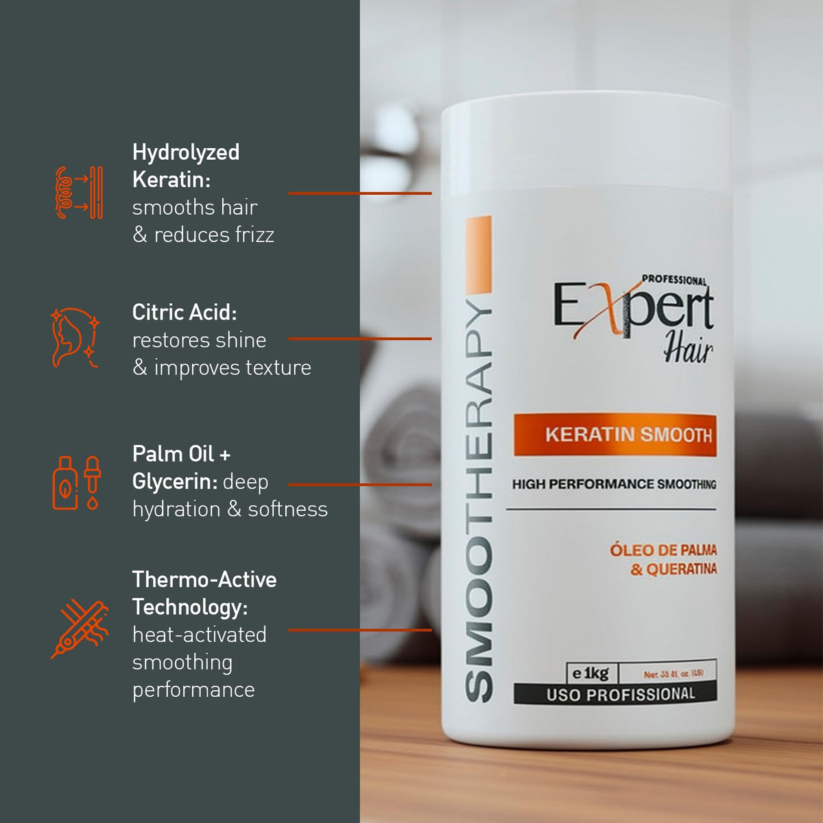 Dry hair benefits from Expert Hair Keratin Smooth Botox, restoring moisture and softness.