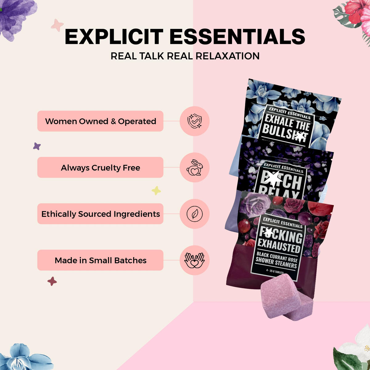 Explicit Essentials Exhale the BS eucalyptus mint steamer refreshes the senses.