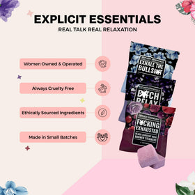 Explicit Essentials Exhale the BS eucalyptus mint steamer refreshes the senses.