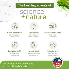 Exposed Skin Care Basic Acne Treatment Kit ingredient label close-up highlights paraben-free formula