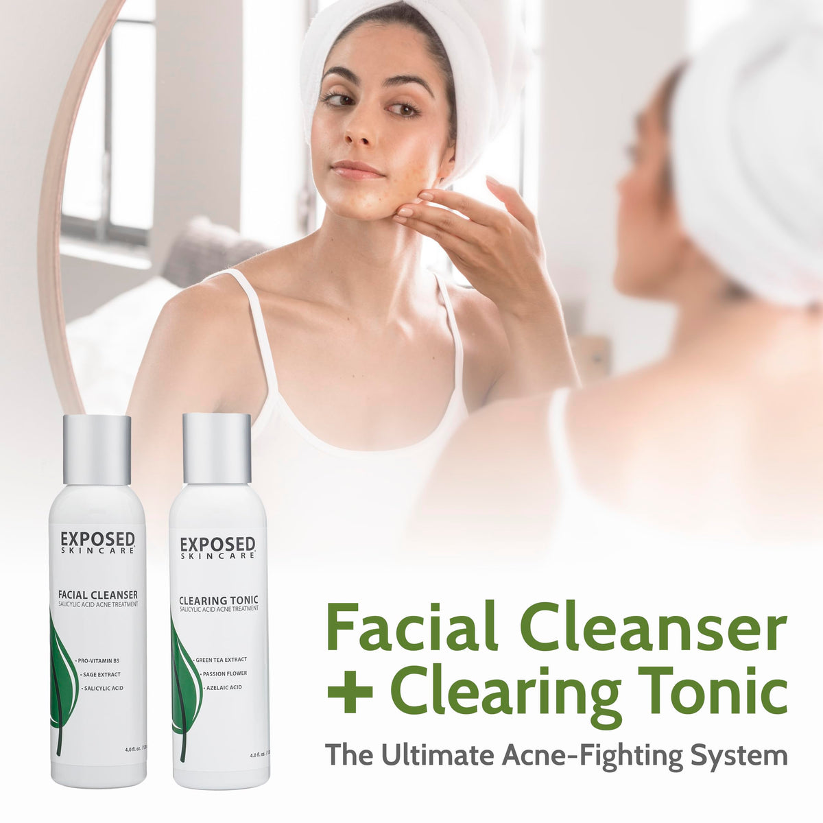 Exposed Skin Care Basic Acne Treatment Kit spot treatment use on blemishes