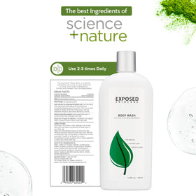 Exposed Skin Care glycolic acid closeup demonstrating gentle exfoliation for smoother texture