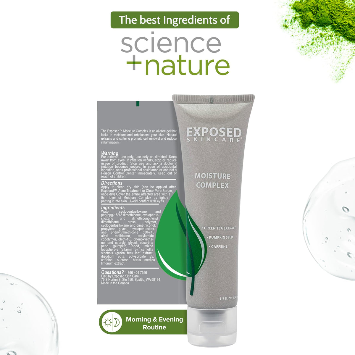 Exposed Skin Care Moisture Complex under makeup for an invisible finish