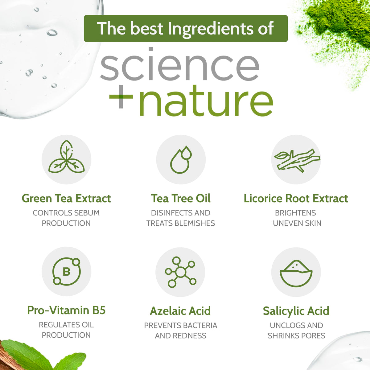 Exposed Skin Care packaging and instructions card explains simple daily steps.