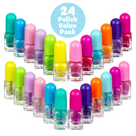 Expressions 12 glitter and 12 shiny shades displayed for easy outfit matching