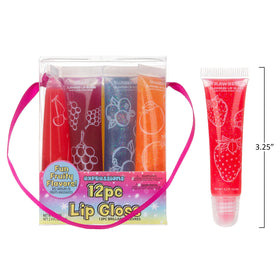 EXPRESSIONS raspberry flavor lip gloss set for colorful, easy party favors