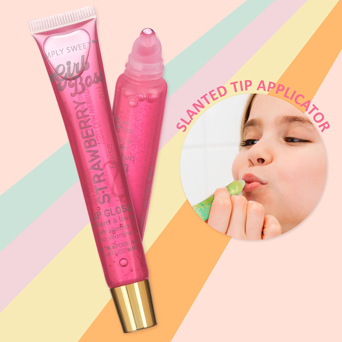 EXPRESSIONS berry flavor gloss adds a fruity scent while gliding on.