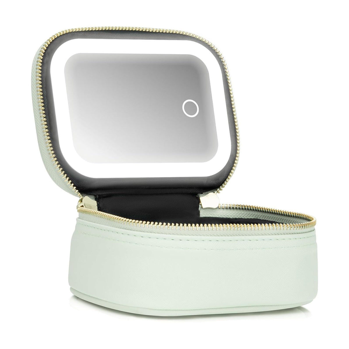 Extrei Gent mini makeup bag with LED mirror, closed for compact travel.