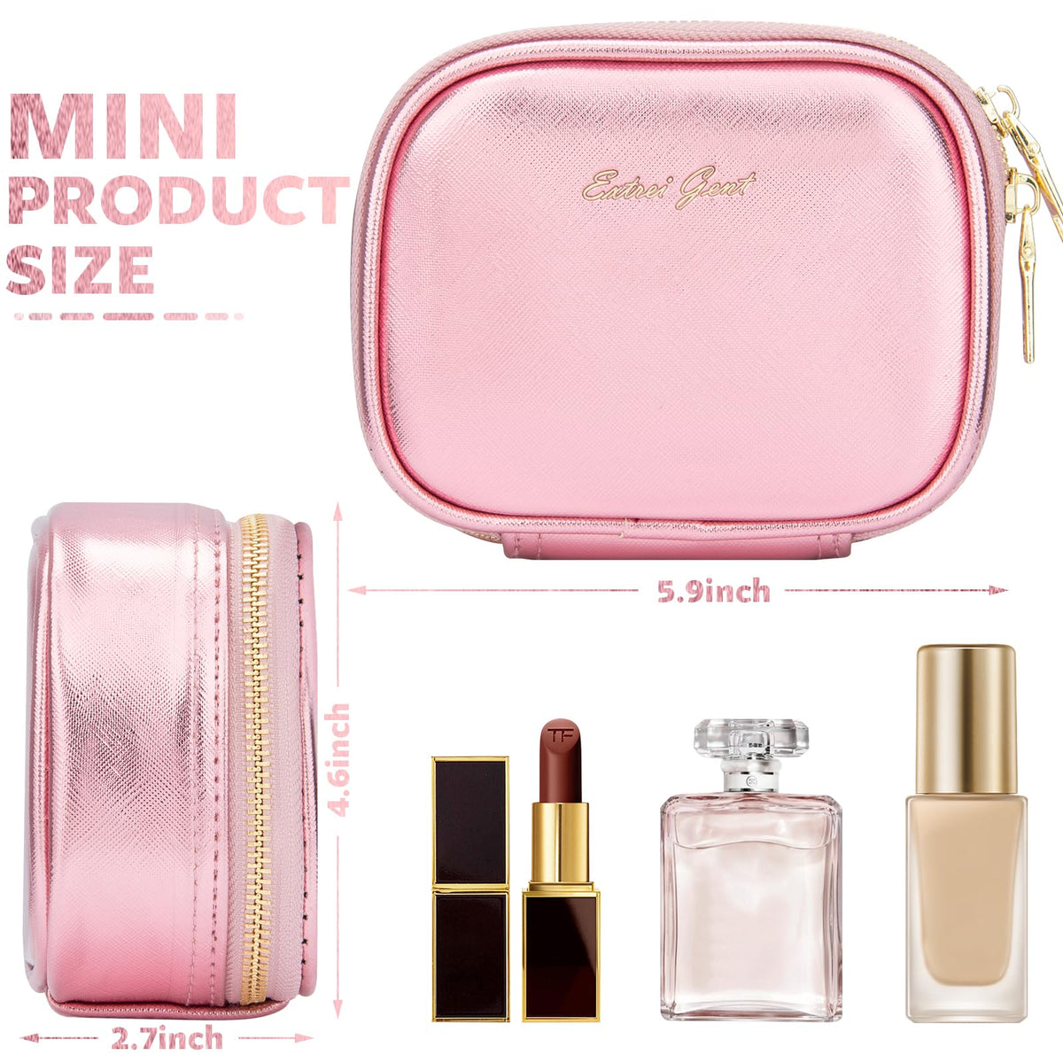 Extrei Gent travel cosmetic organizer keeps brushes and essentials neatly organized on trips.