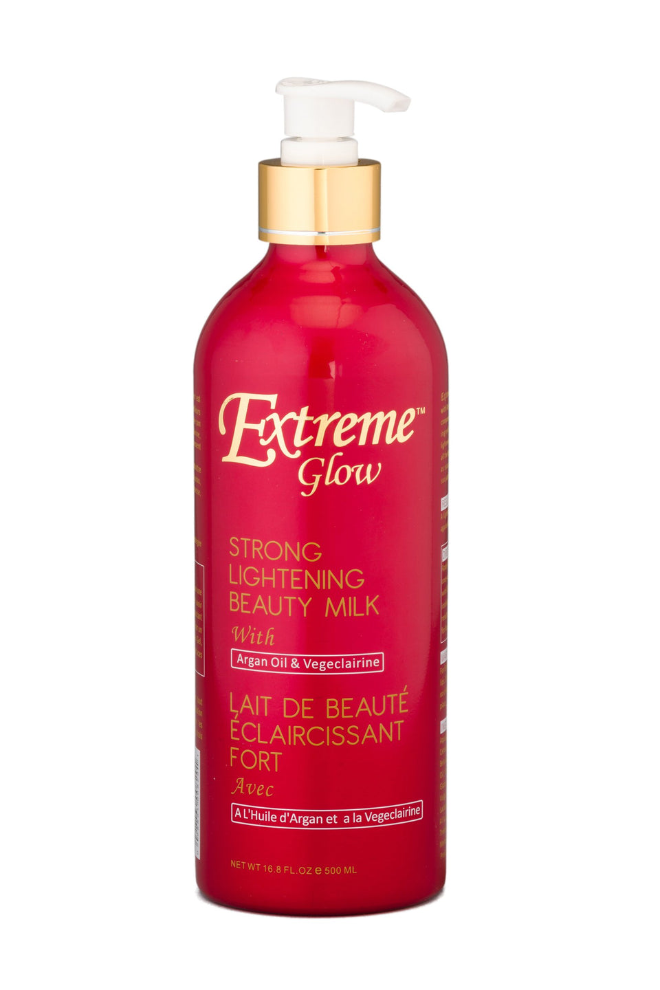 Extreme Glow strong lightening beauty milk bottle for everyday use and hydration.
