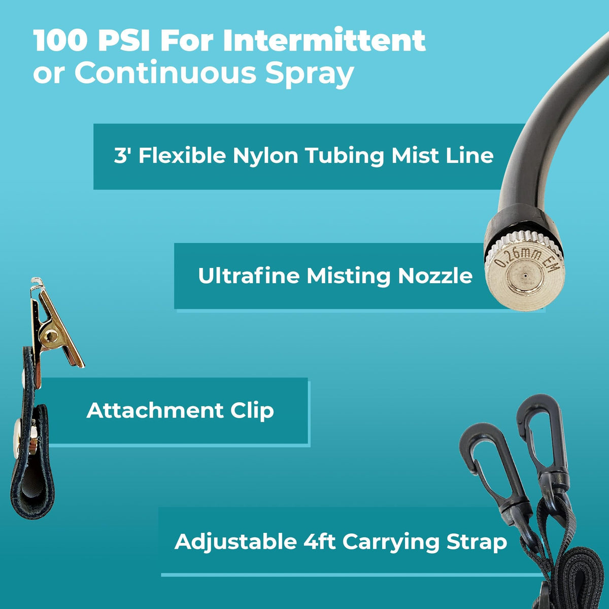 EXTREMEMIST BeCOOL Mister ergonomic handle supports one-handed use during activity.