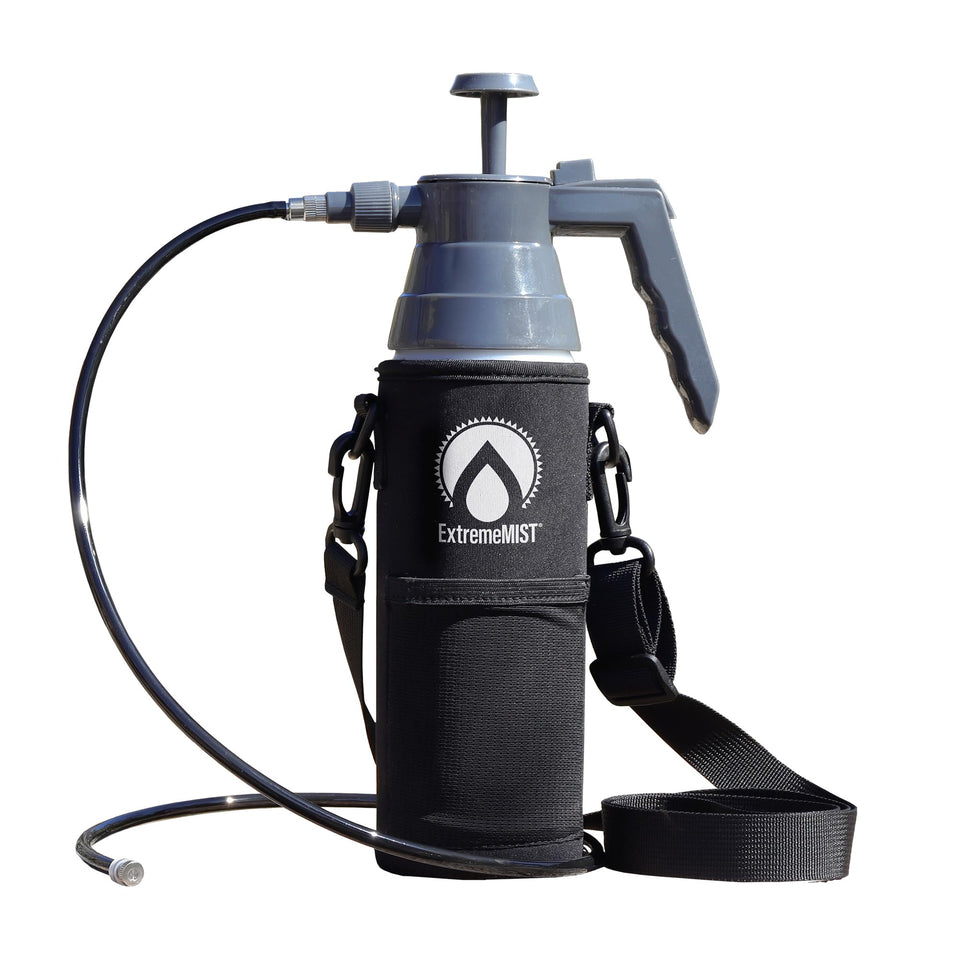 EXTREMEMIST BeCOOL Mister front view showing compact cooling device on the go.