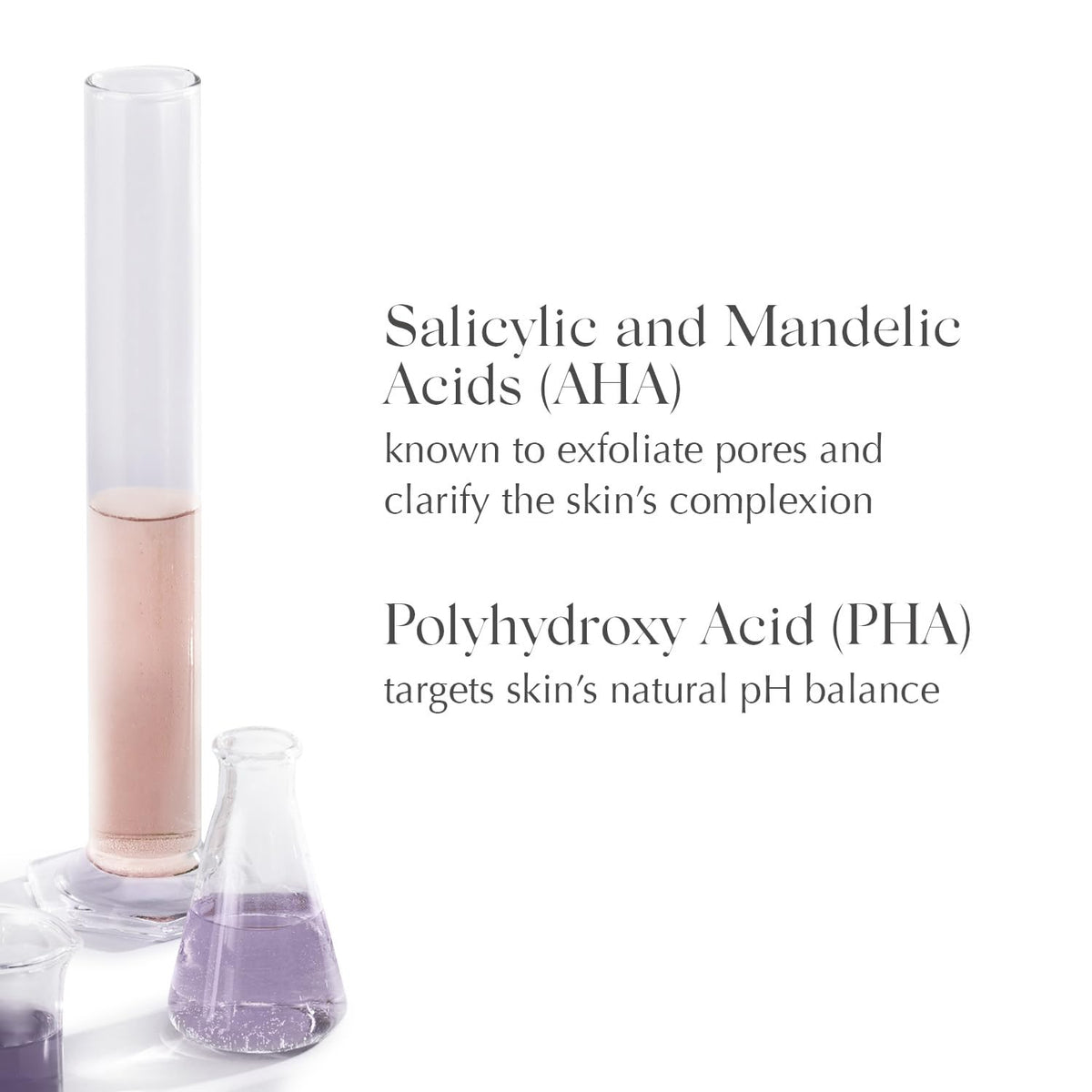 EXUVIANCE 3-in-1 Cleanser clarifies pores with salicylic and mandelic acids