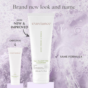 EXUVIANCE 3-in-1 Clarifying Cleanser foaming action improving texture for clear pores
