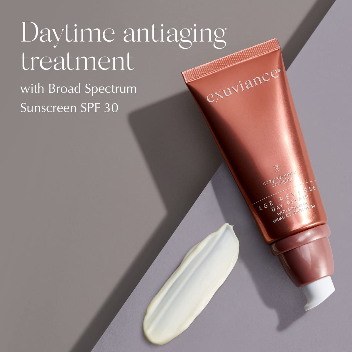 EXUVIANCE Age Reverse Day Repair SPF 30 sunscreen label emphasizing sun protection