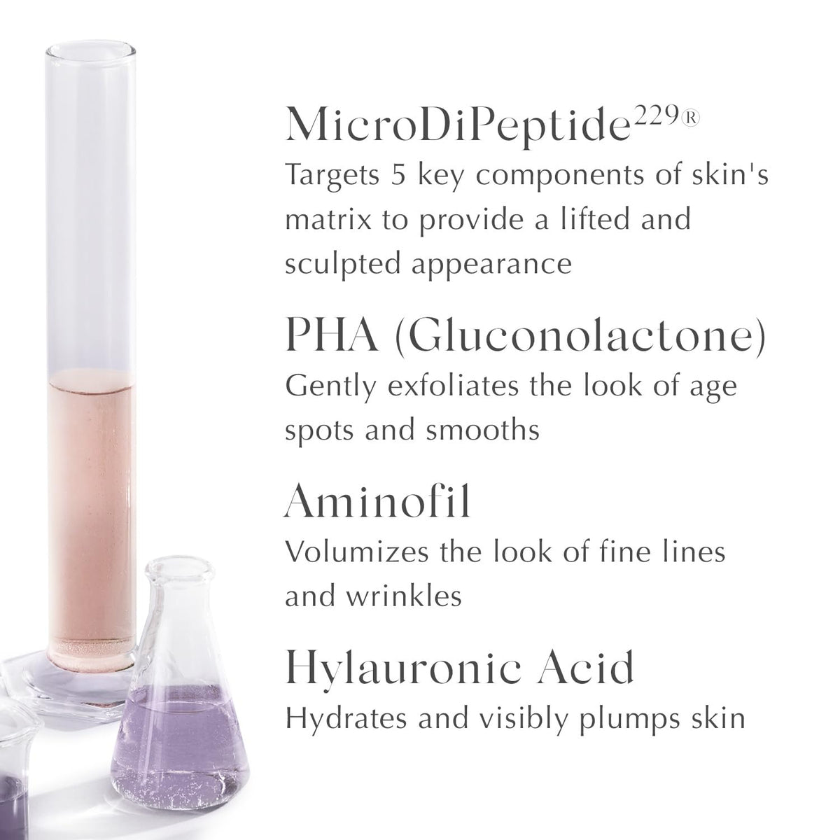 EXUVIANCE Age Reverse peptide blend suggesting lifted contours