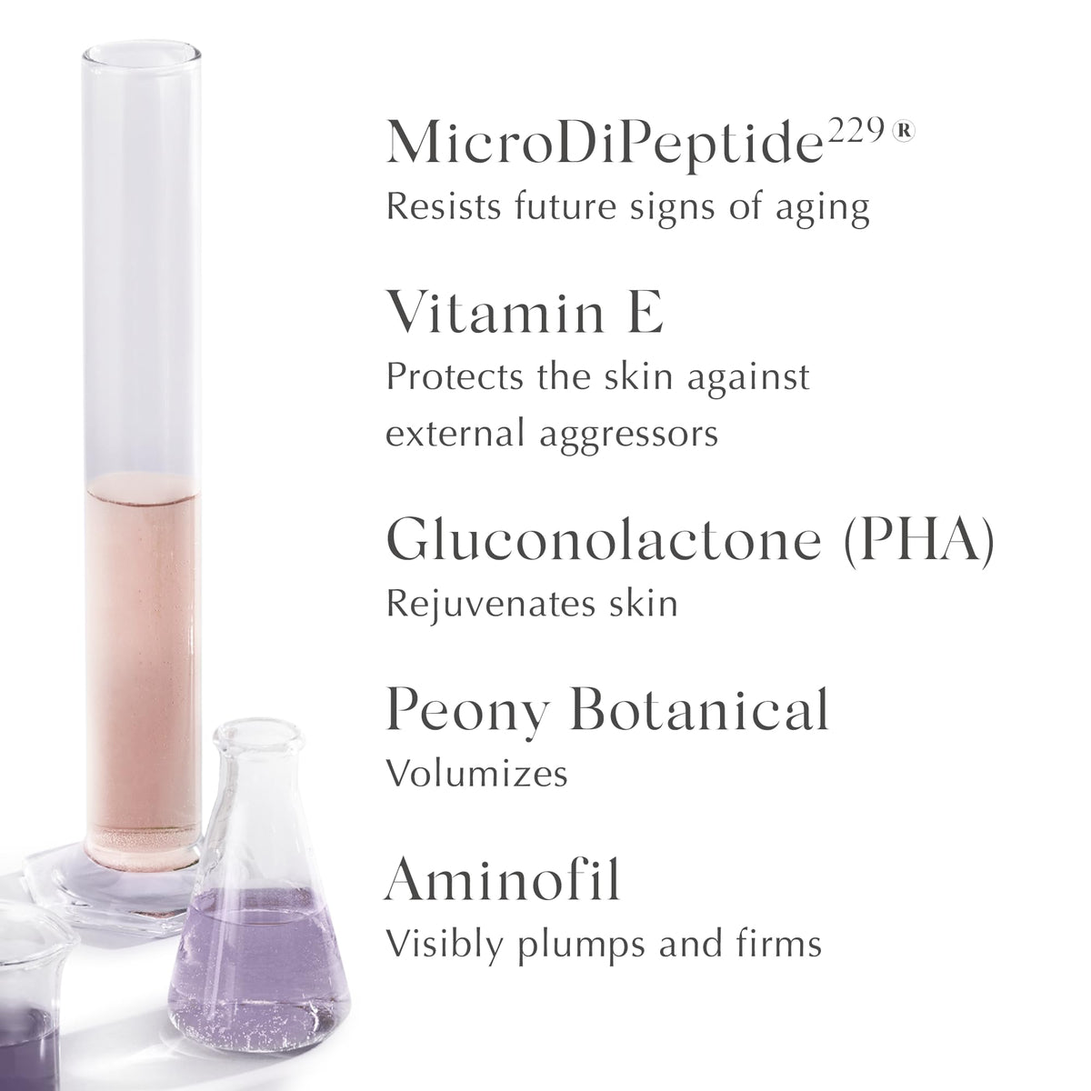 MicroDiPeptide229 close-up highlighting targeted skin support