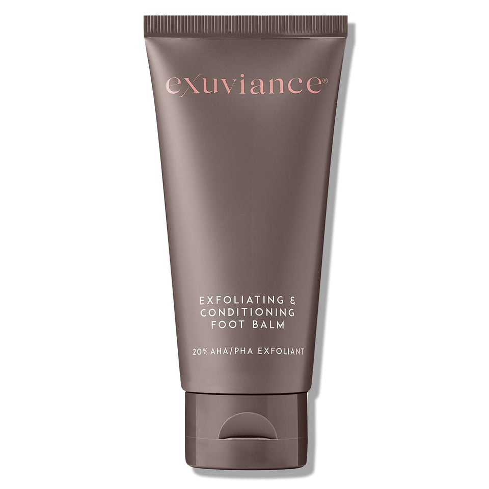EXUVIANCE foot balm application routine for smoother feet
