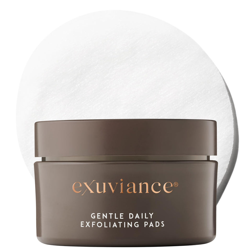 EXUVIANCE Gentle Daily Exfoliating Pads bottle ready for nightly routine to refresh skin