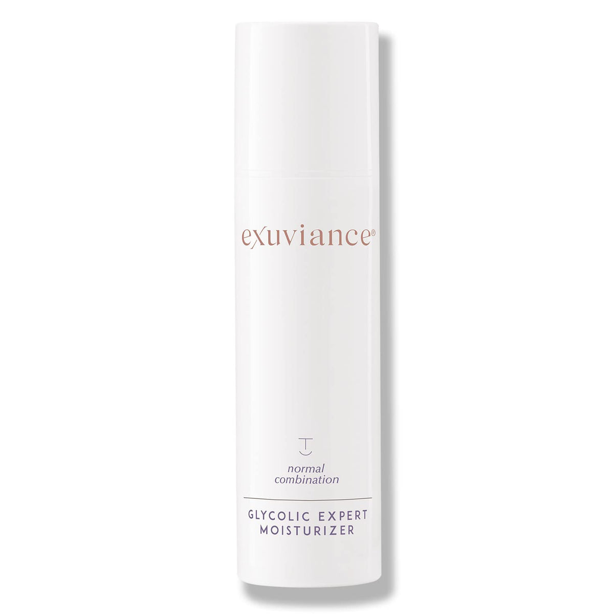 Exuviance Glycolic Expert Moisturizer bottle delivering daily lightweight hydration.