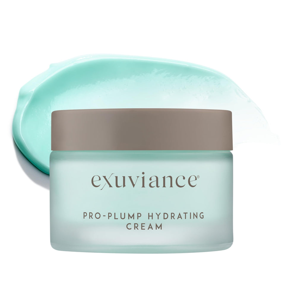 EXUVIANCE Pro-Plump Hydrating Cream bottle with pump for lasting moisture