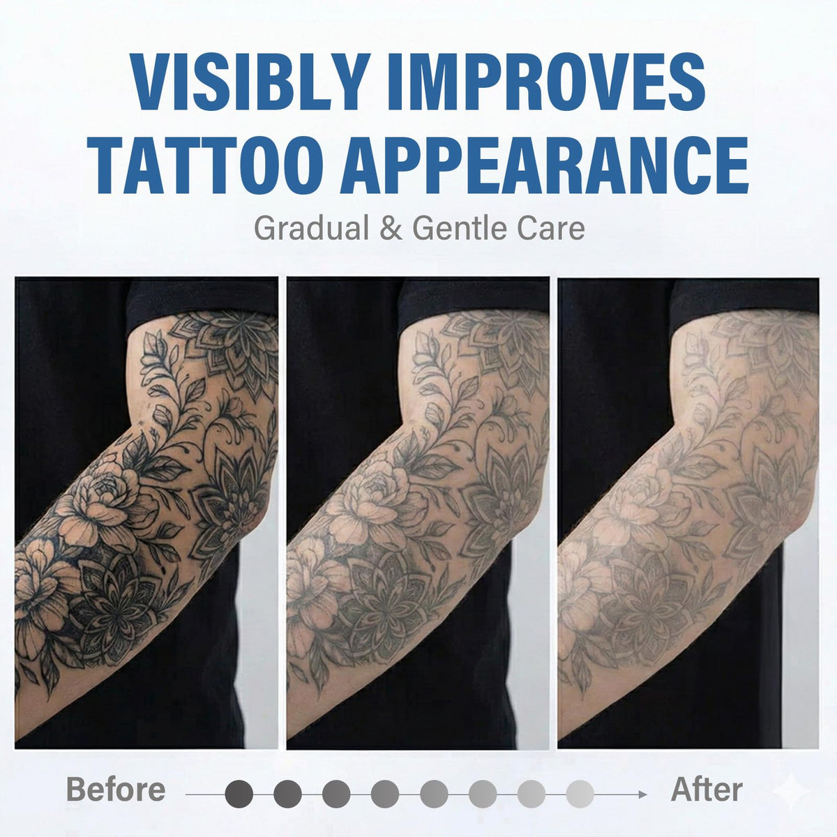 EXVITAMIN Tattoo Remover Spray label closeup highlighting natural botanicals.