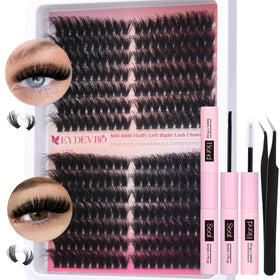 EYDEVRO fluffy lash clusters 14–18mm for dramatic volume and easy DIY application