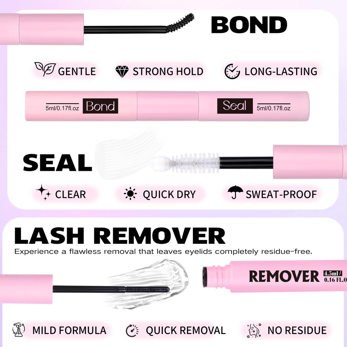 EYDEVRO lash remover offers easy cleanup without damaging natural lashes