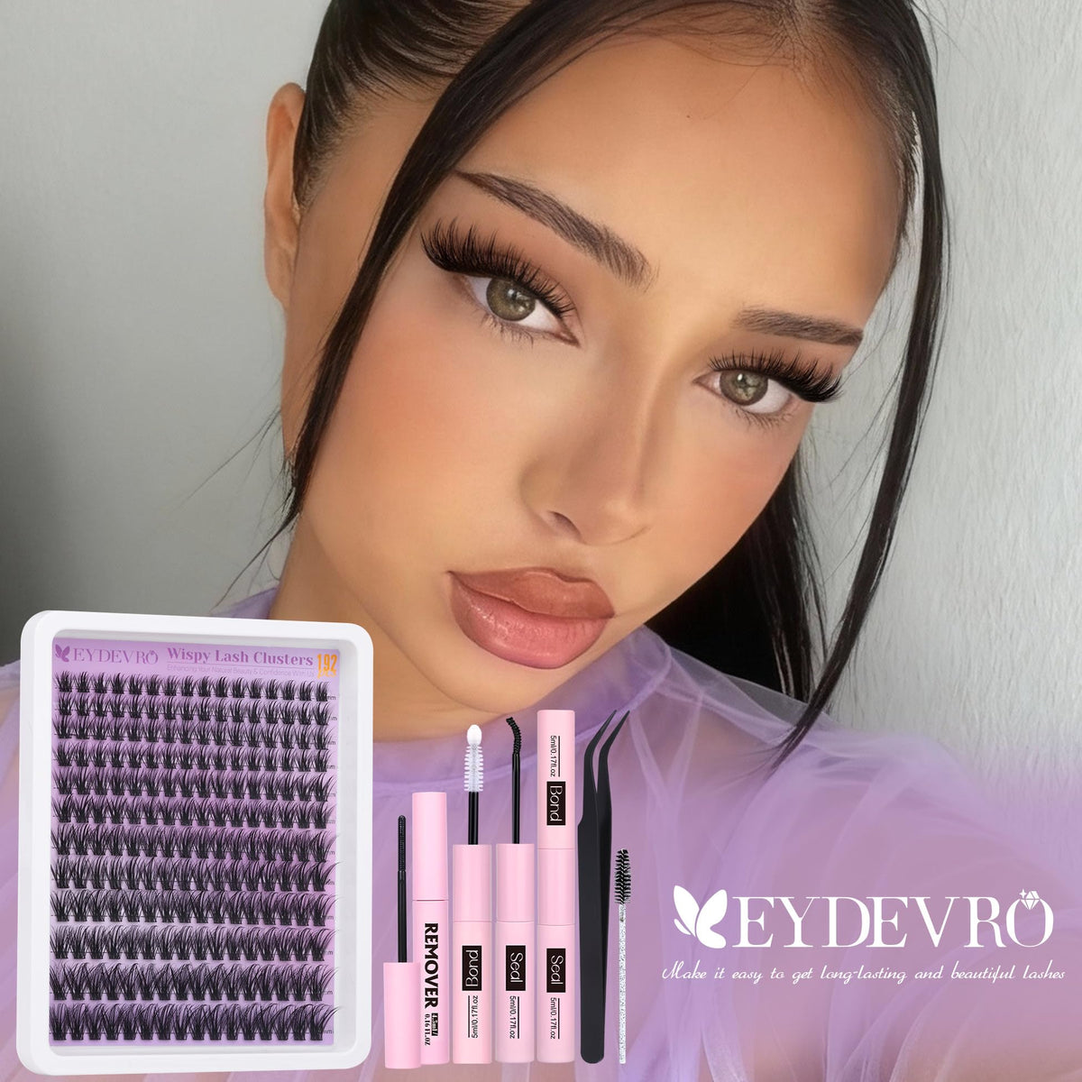 EYDEVRO precision tweezers help precise placement for professional-looking results