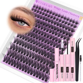 EYDEVRO wispy lash clusters kit packaging showcases beginner-friendly eyelash extension setup