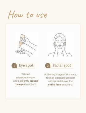 Eye cream application close-up suggesting quick rituals around busy mornings.