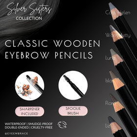 Eye Embrace Warm Betty double-ended pencil for versatile brow shaping.