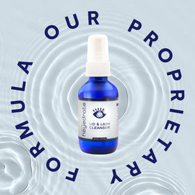 Close-up of Eye Love cleanser with HOCl ingredients.