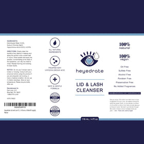 Daily-use scene with Eye Love cleanser and clean cotton pad.