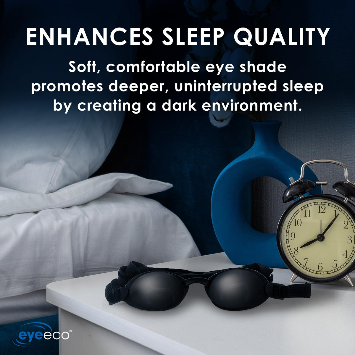 EYEECO Onyix adjustable strap silicone mask for a secure, customizable fit.