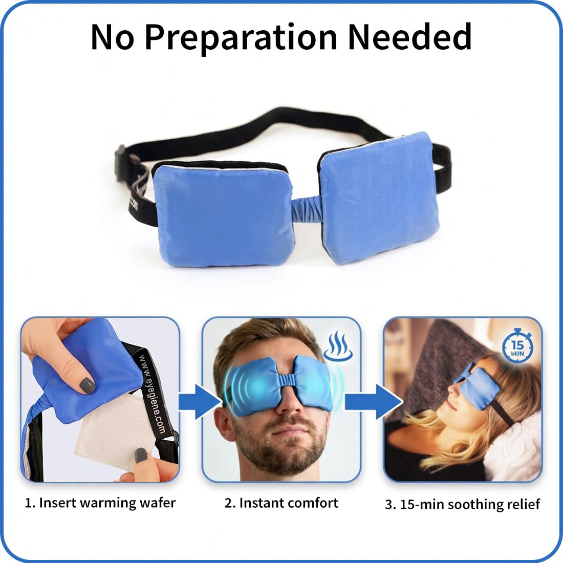 EyeGiene travel-friendly eye mask: relief anywhere, anytime.